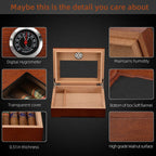 Glass-Top Desktop Humidor — 25 Count