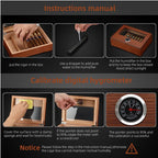 Glass-Top Desktop Humidor — 25 Count