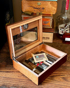Glass-Top Desktop Humidor — 25 Count