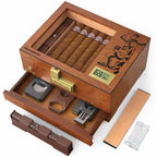 Glass-Top Cedar Humidor — 30 Count