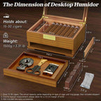 Glass-Top Desktop Humidor — 30 Count (B)