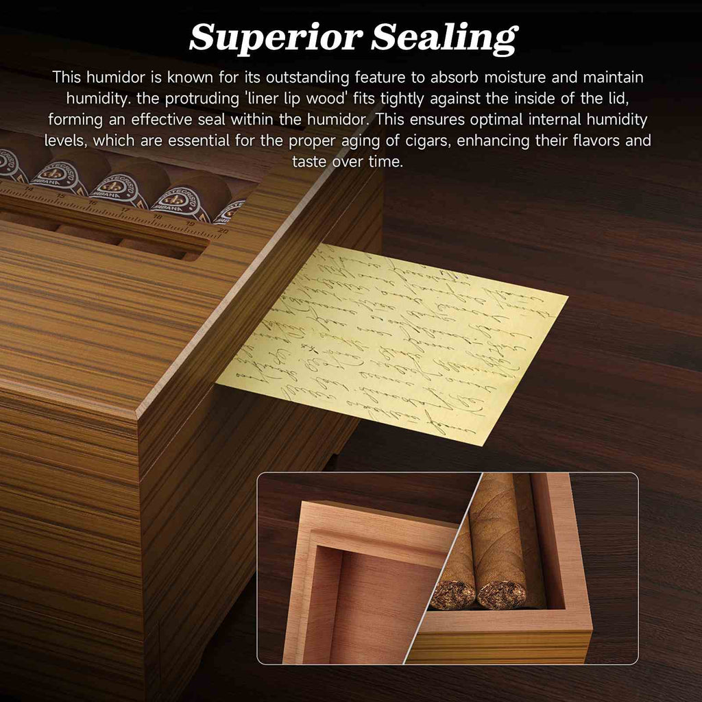 Glass-Top Desktop Humidor — 30 Count (B)