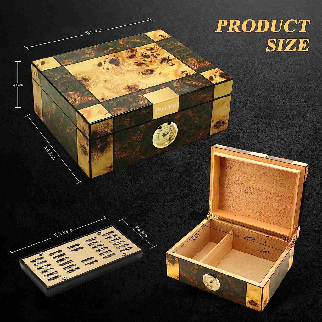 Piano Lacquer Desktop Humidor — 60 Count