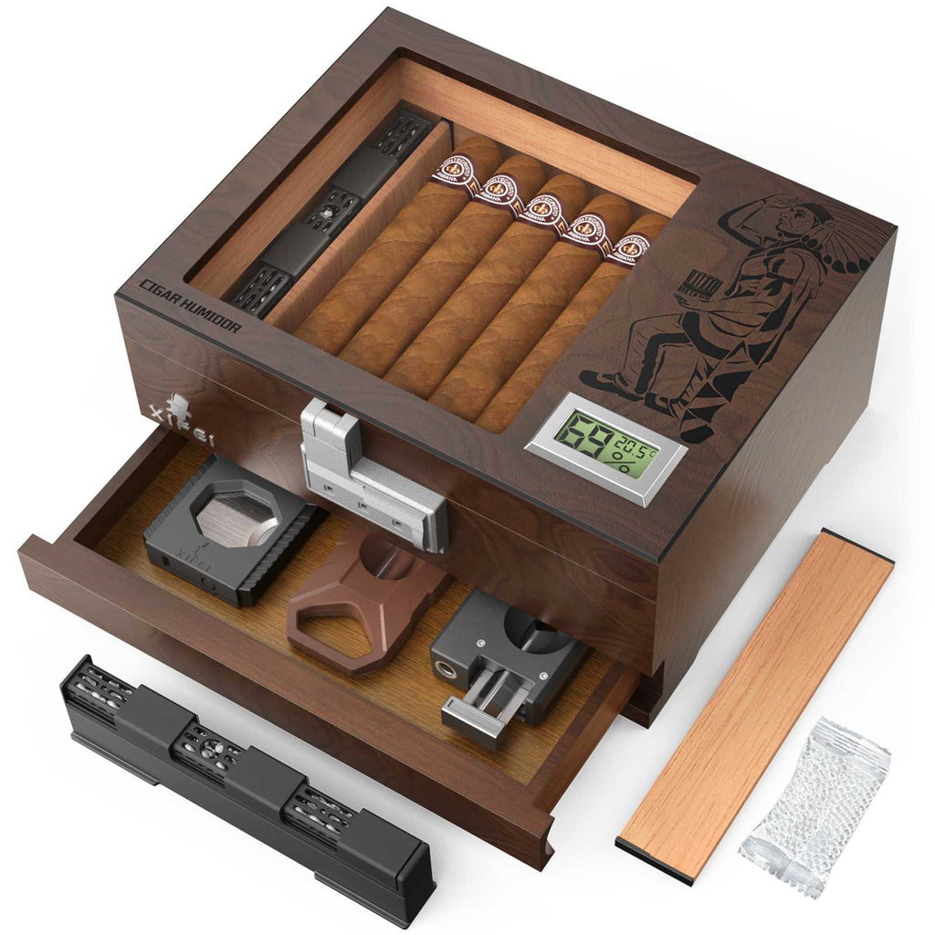 Glass-Top Humidor — 30 Count
