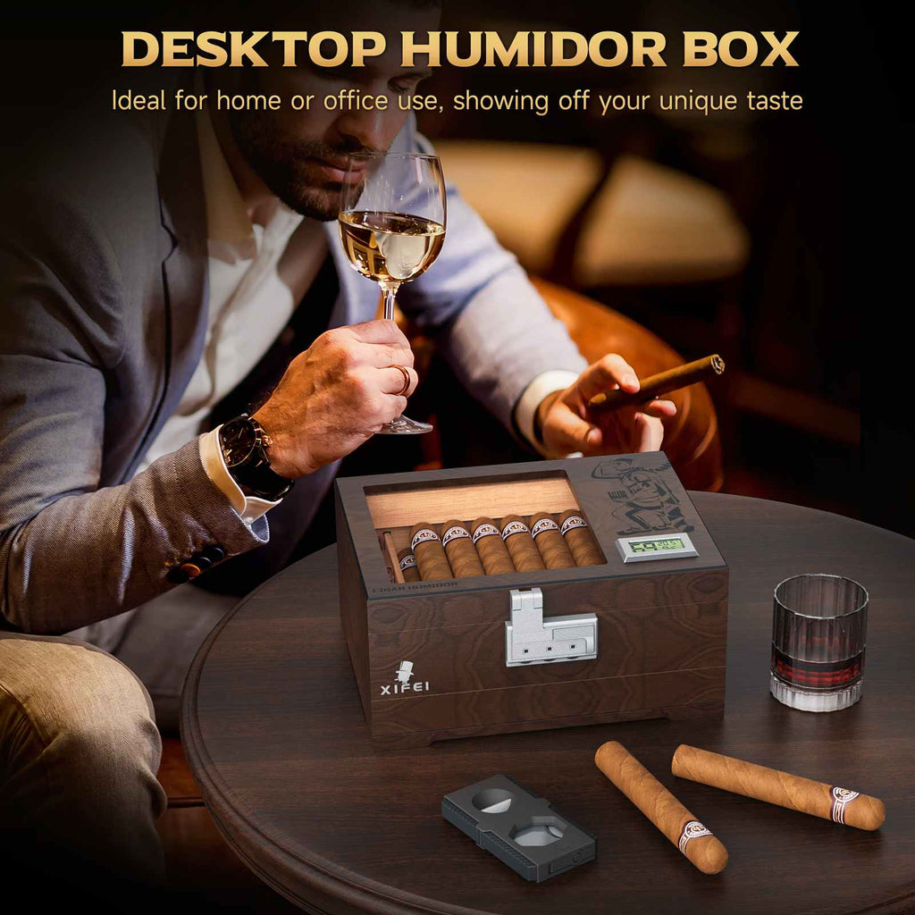 Glass-Top Humidor — 30 Count