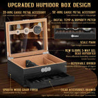 Glass-Top Desktop Humidor — 35 Count