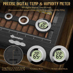 Glass-Top Desktop Humidor — 35 Count