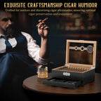 Glass-Top Desktop Humidor — 35 Count