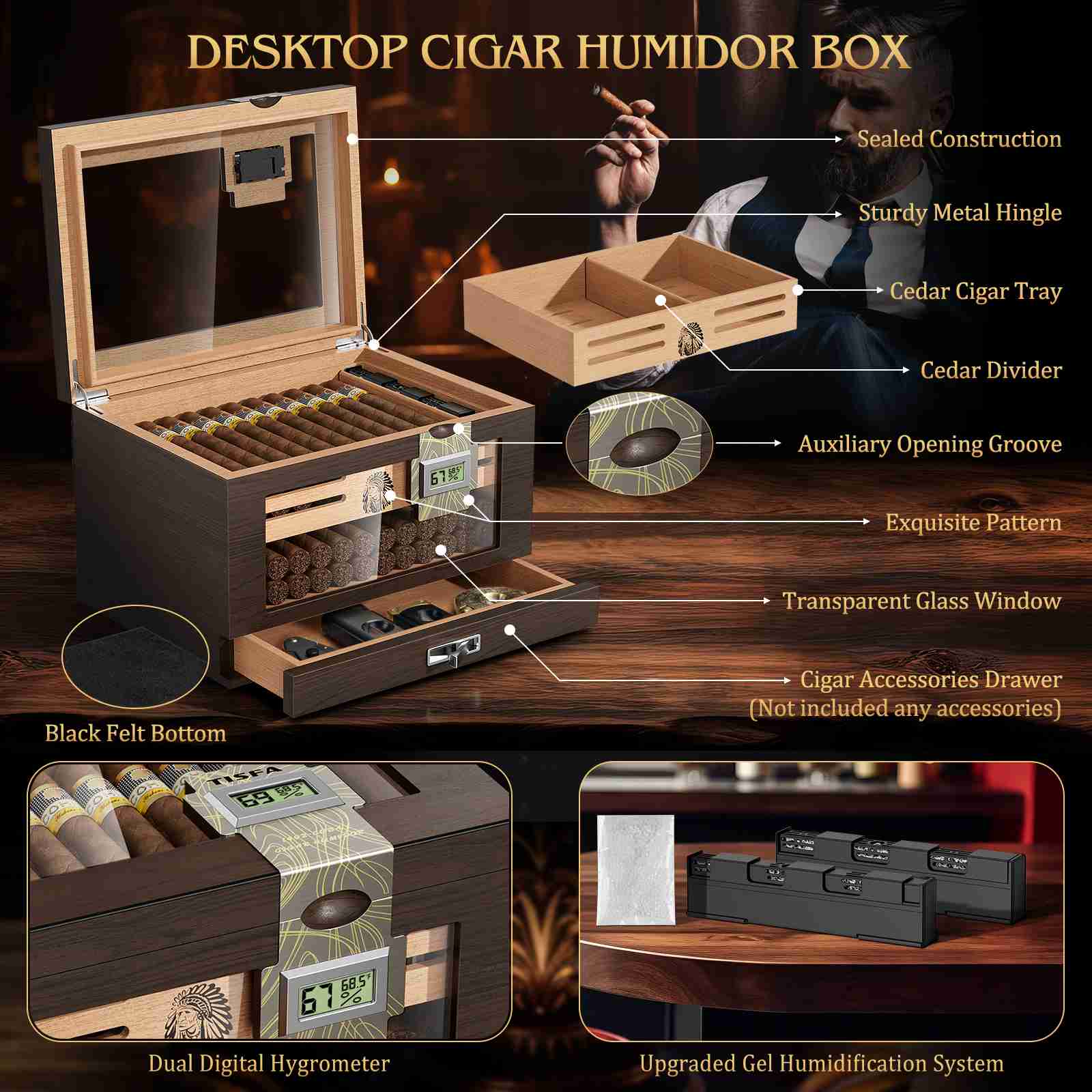 Desktop Humidor — 55 Count