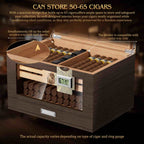 Glass-Top Desktop Humidor — 60 Count