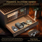 Glass-Top Desktop Humidor — 60 Count
