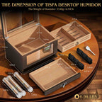 Glass-Top Desktop Humidor — 60 Count